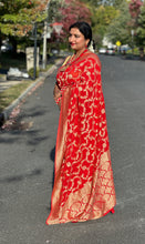 Load image into Gallery viewer, Red Georgette Saree