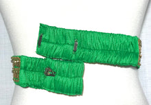 Load image into Gallery viewer, Green Color Kasu Work Raw Silk Waist Belt