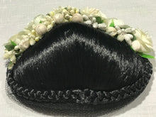 Load image into Gallery viewer, White Rose Flowers Hair Bun