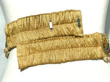 Load image into Gallery viewer, Gold Multi Color Kundan & Pearl Work Raw Silk Waist Belt