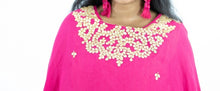 Load image into Gallery viewer, Cream Color Long Dress With Pink Gotta Work Attached Dupatta