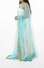 Load image into Gallery viewer, White Color Heavy Sequence Work One Shoulder Lehenga Croptop Set