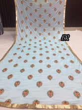 Load image into Gallery viewer, Heavy Embroidery On Chinon Silk Dupatta