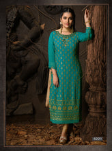 Load image into Gallery viewer, Drak Blue & Gold Combo Shalwar Suit Set