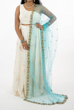 Load image into Gallery viewer, White Color Heavy Sequence Work One Shoulder Lehenga Croptop Set