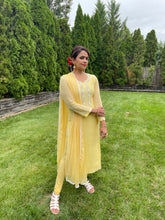 Load image into Gallery viewer, Yellow Soft Georgette Shalwar Suit Set