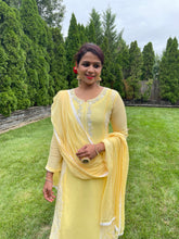 Load image into Gallery viewer, Yellow Soft Georgette Shalwar Suit Set