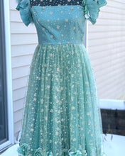 Load image into Gallery viewer, Pista Green Teens sequence layered long dress