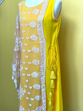 Load image into Gallery viewer, Yellow and White Georgette chikankari Kurti for Women