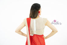 Load image into Gallery viewer, Red Color Pearl Work Ready To Wear saree