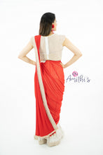 Load image into Gallery viewer, Red Color Pearl Work Ready To Wear saree
