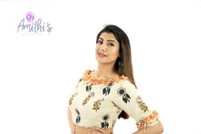 Load image into Gallery viewer, Kalamkari Work Blouse With Peach Tassel Hand Work