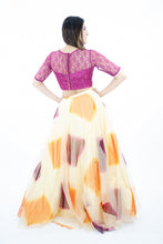 Load image into Gallery viewer, Multi Color Designer Net Blouse and Lehenga Set