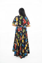 Load image into Gallery viewer, Black Kalamkari Cotton Long Frock