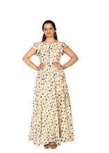 Load image into Gallery viewer, Simple White Floral Maxi Dress