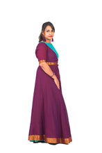 Load image into Gallery viewer, Sea Green & Burgundy Color Jacket Style Long Dress