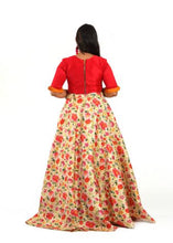 Load image into Gallery viewer, Raw Silk Banarasi Floral Lehenga
