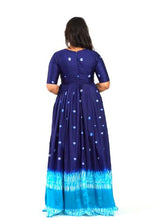 Load image into Gallery viewer, Royal Blue Bhandini Silk Dress