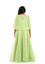 Load image into Gallery viewer, Light Green Cape Dress