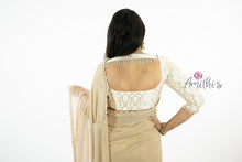 Load image into Gallery viewer, Beige Color Soft Crape & Net Embroidery Saree