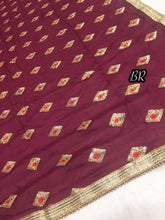 Load image into Gallery viewer, Heavy Embroidery On Chinon Silk Dupatta