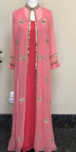 Load image into Gallery viewer, Pink & Peach Pure Georgette Work Long Dress