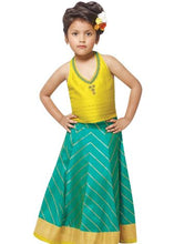 Load image into Gallery viewer, Little Kids Yellow And Blue Crop-top set