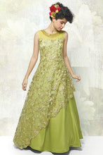 Load image into Gallery viewer, Beautiful Light Green Floral Gown for Girls