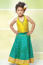 Load image into Gallery viewer, Little Kids Yellow And Blue Crop-top set