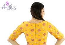 Load image into Gallery viewer, Mustard Yellow Printed Floral Work Blouse