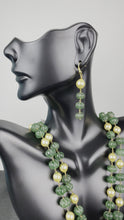 Load and play video in Gallery viewer, 1 Gram Gold Green Pumpkin beads Necklace with Earrings set 12
