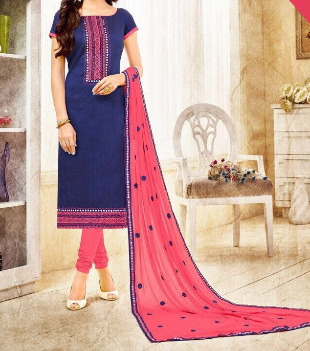 Blue & Pink Color Salwar set