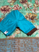 Load image into Gallery viewer, Blue Banaras linen saree with raw silk blouse
