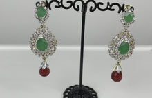 Load and play video in Gallery viewer, Ruby and Emerald CZ Earrings  1 Gram 05
