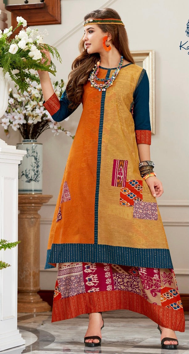 Multi color cotton kurti