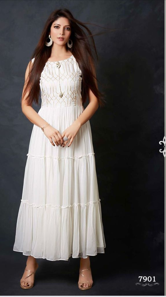 chikankari long dress Lime green Chikankari Gown (Set of 1) Shop Label Aishwaryrika
