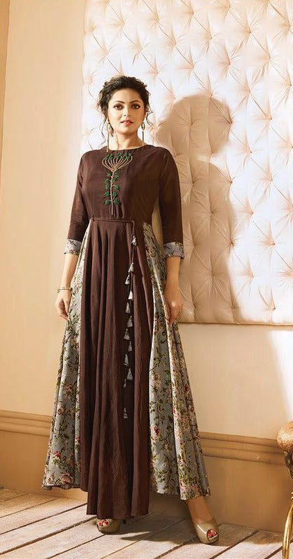 Brown Color Trendy long kurti