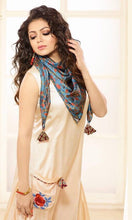 Load image into Gallery viewer, Beige Color Satin Long Kurti With scarf
