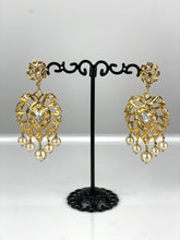 Load image into Gallery viewer, 1 Gram Gold Earrings with Kundans  09
