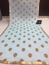 Load image into Gallery viewer, Heavy  Embroidery On Chinon Silk Dupatta
