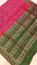 Load image into Gallery viewer, Pink color Patola Print soft silk saree
