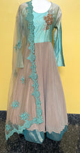 Load image into Gallery viewer, Beige and light green color combo shalwar set
