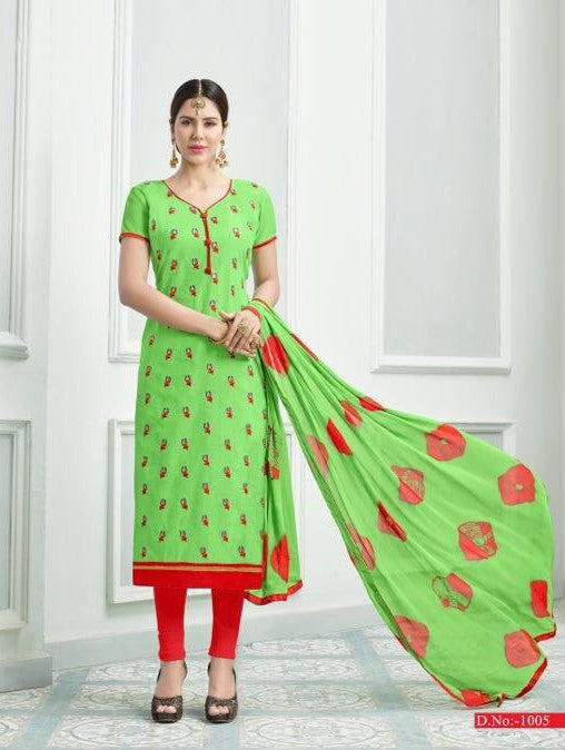 Green & Red Color Salwar set