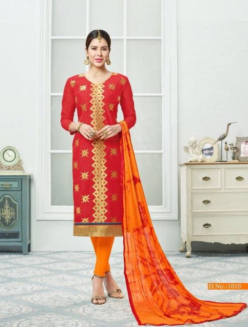 Red & Orange Color Salwar set