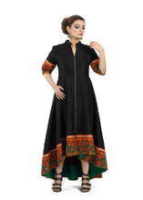 Load image into Gallery viewer, Elegant Black and Red Asymmetrical Long Dress By Monk by Madhu
