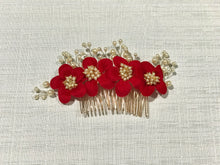 Load image into Gallery viewer, Red Hair Clip for Special Occasions

