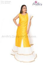 Load image into Gallery viewer, Yellow and white combo Lehenga  Set by Architha
