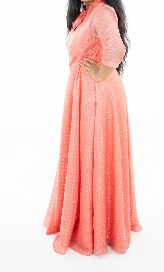 knee length dresses for ladies Modest Peach Tulle Quinceanera Ball Gown Formal Evening Prom Dress X008 Size 2 / Peach