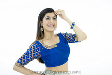 Load image into Gallery viewer, Royal Blue Heavy Kundan Work Blouse
