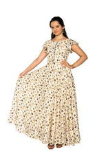 Load image into Gallery viewer, Simple White Floral Maxi Dress
